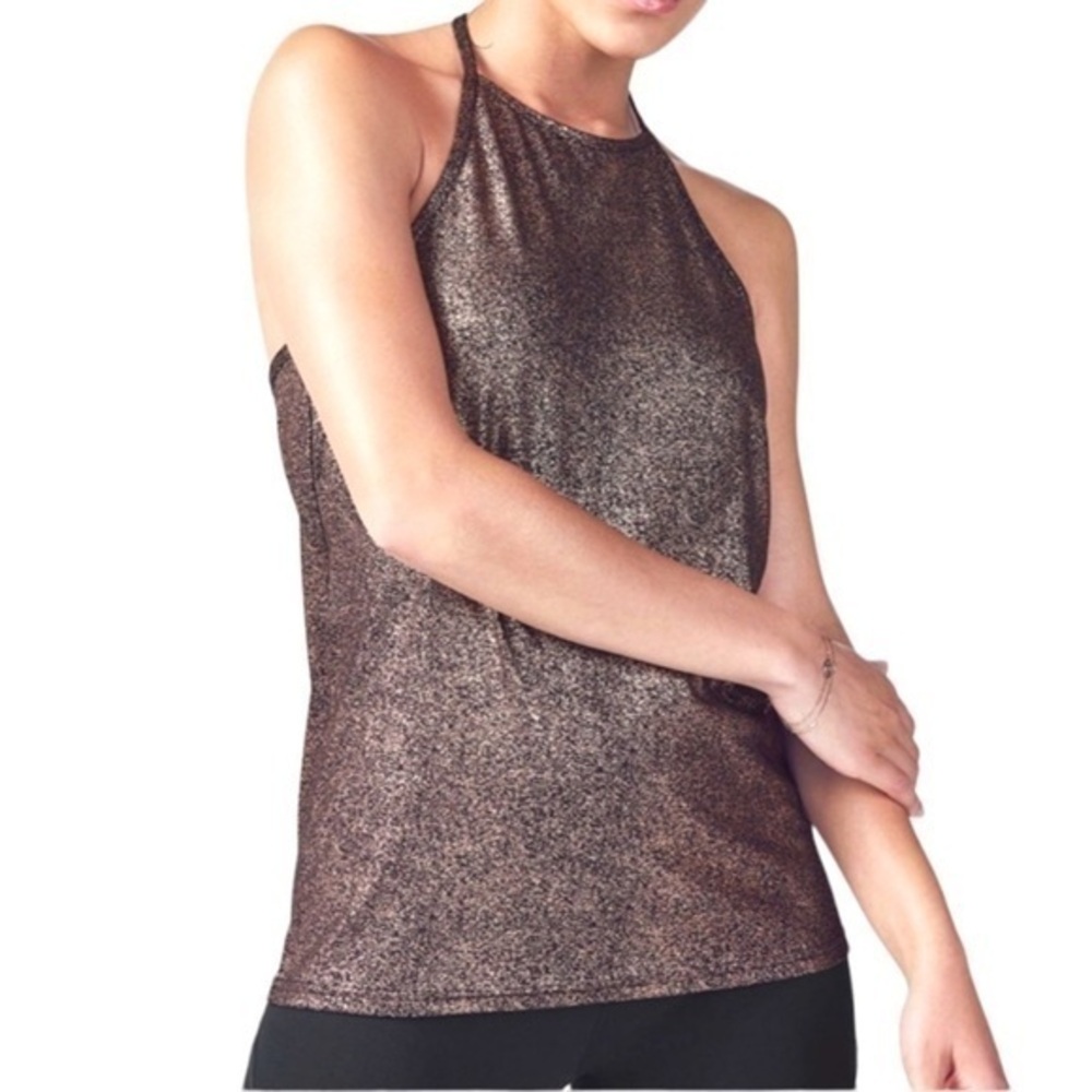 Fabletics | Ciara Bronze Metalic T-Strap Tank